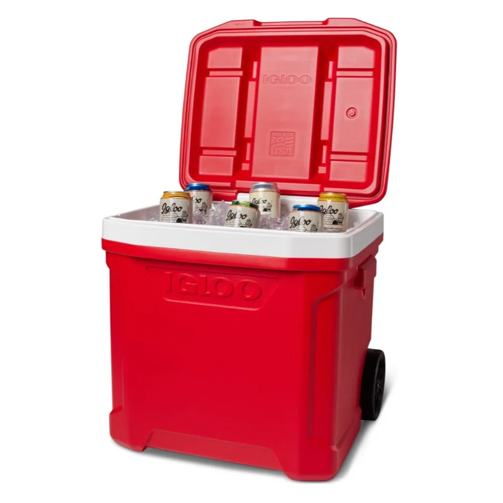 00034681-Igloo-Profile II 60 Roller Cooler Box - Red Star