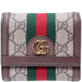523174 Ophidia Gucci Supreme Web Trifold Wallet