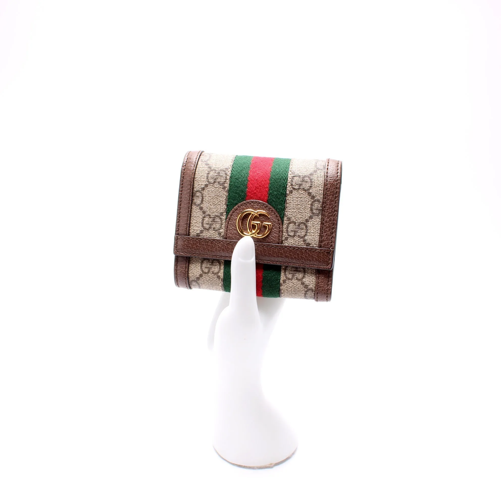 523174 Ophidia Gucci Supreme Web Trifold Wallet