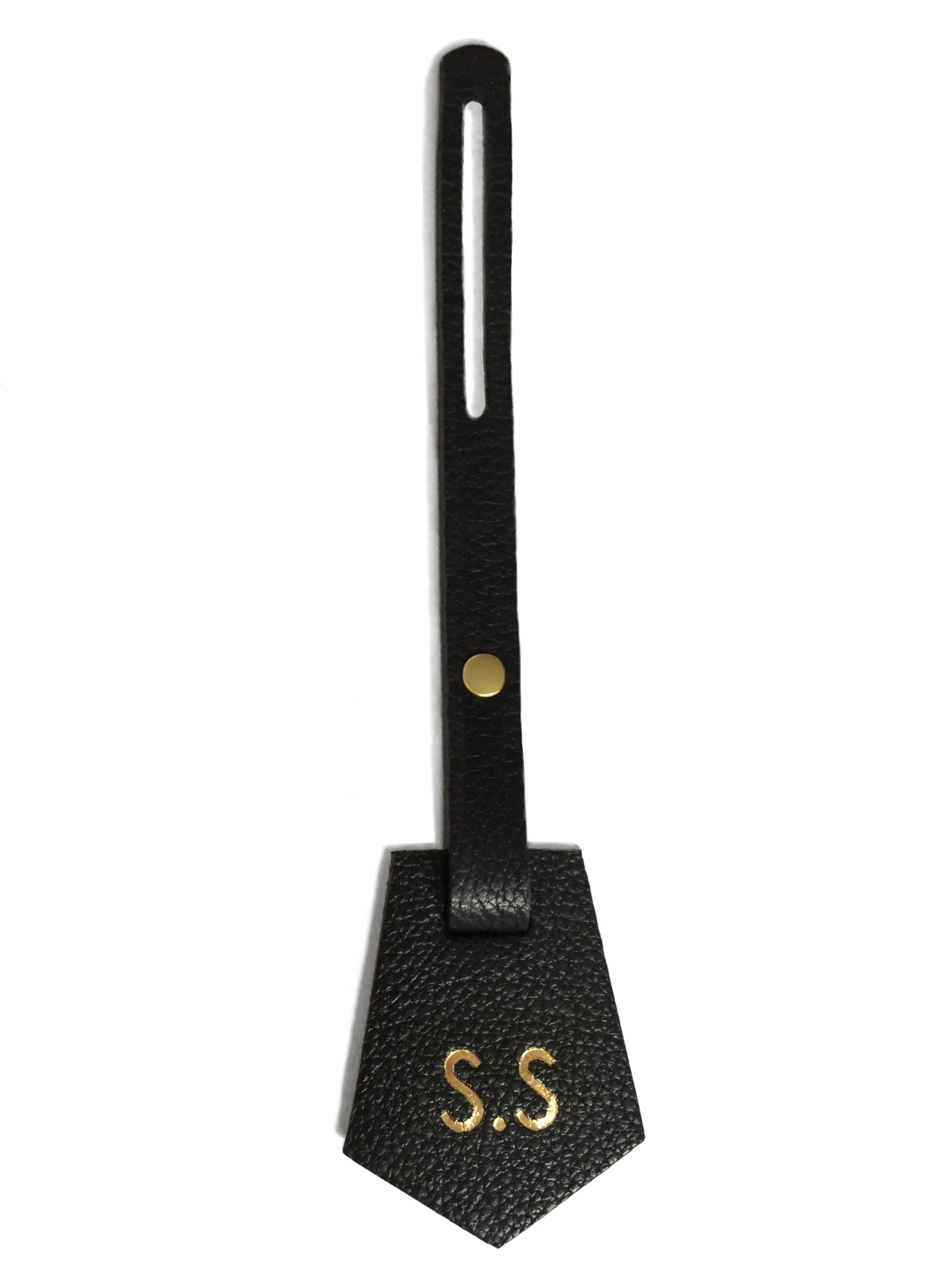 Black Personalised Embossed Bag Tag