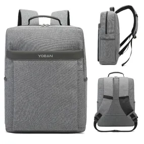 Black/Grey Business Laptop Backpack Handbag Large Capacity Waterproof Bag for School Travelling Working