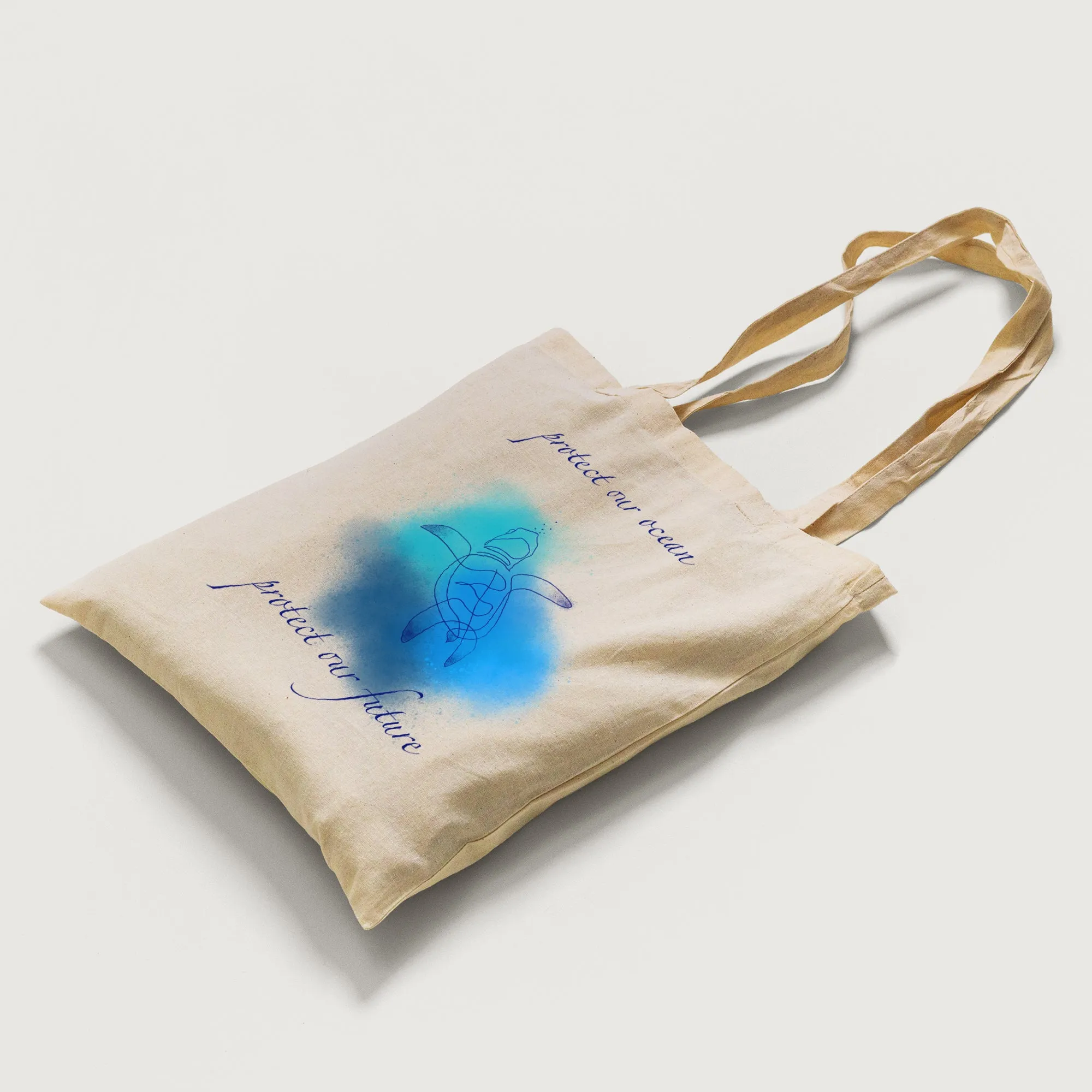 Blue Turtle Tote Bag