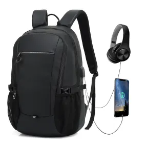 Built-in USB Charging Port Backpack Boys' Business Laptop Backpack Handbag for School Travelling Working