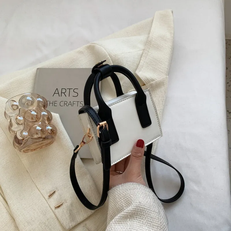Candy Color Mini PU Leather Fashion Designer Shoulder Crossbody Sling Bags for Women 2022 Purses and Handbags Lady Cute Totes