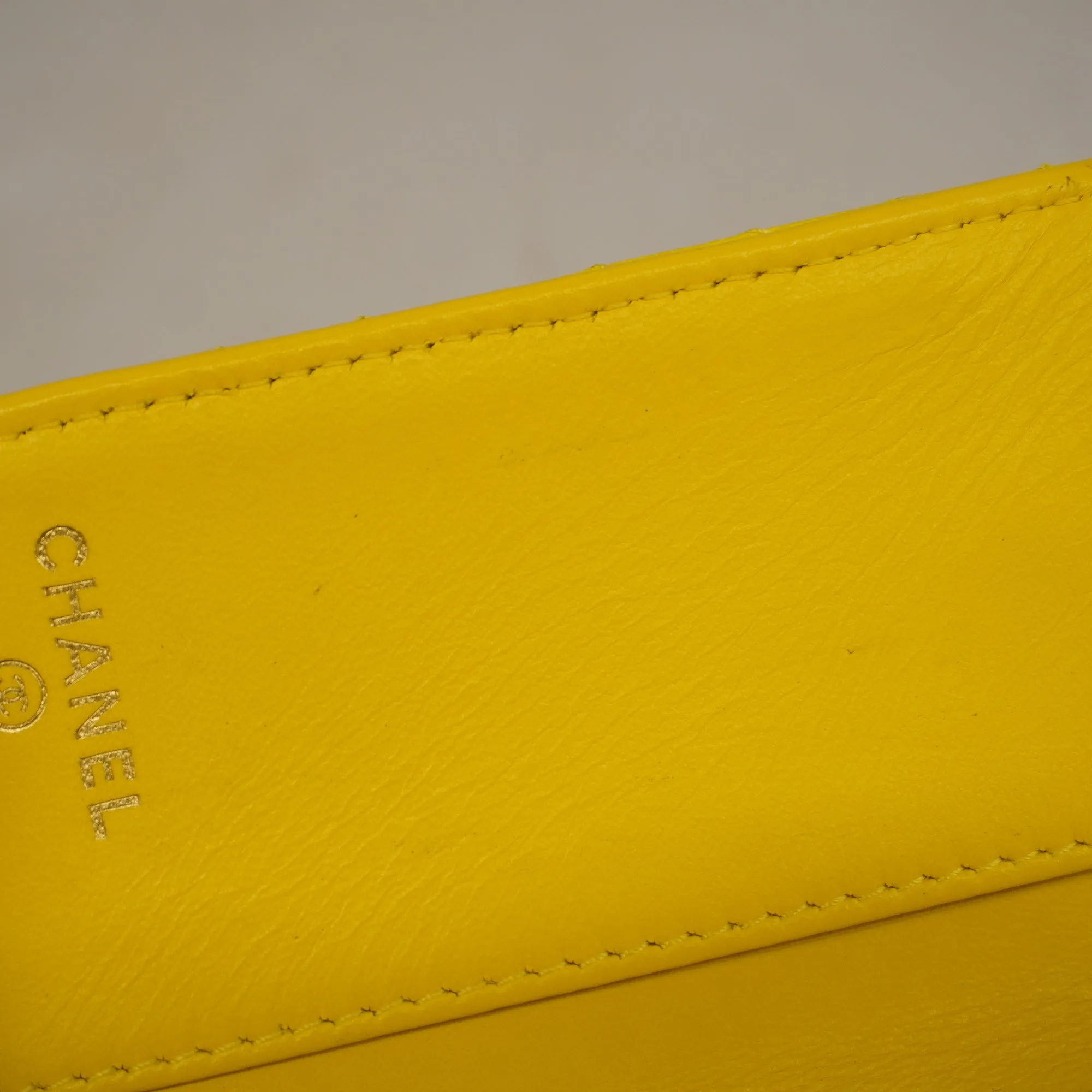 CHANEL   Boy  Tri-fold Wallet Boy  V Stitch Gold Hardware Women's