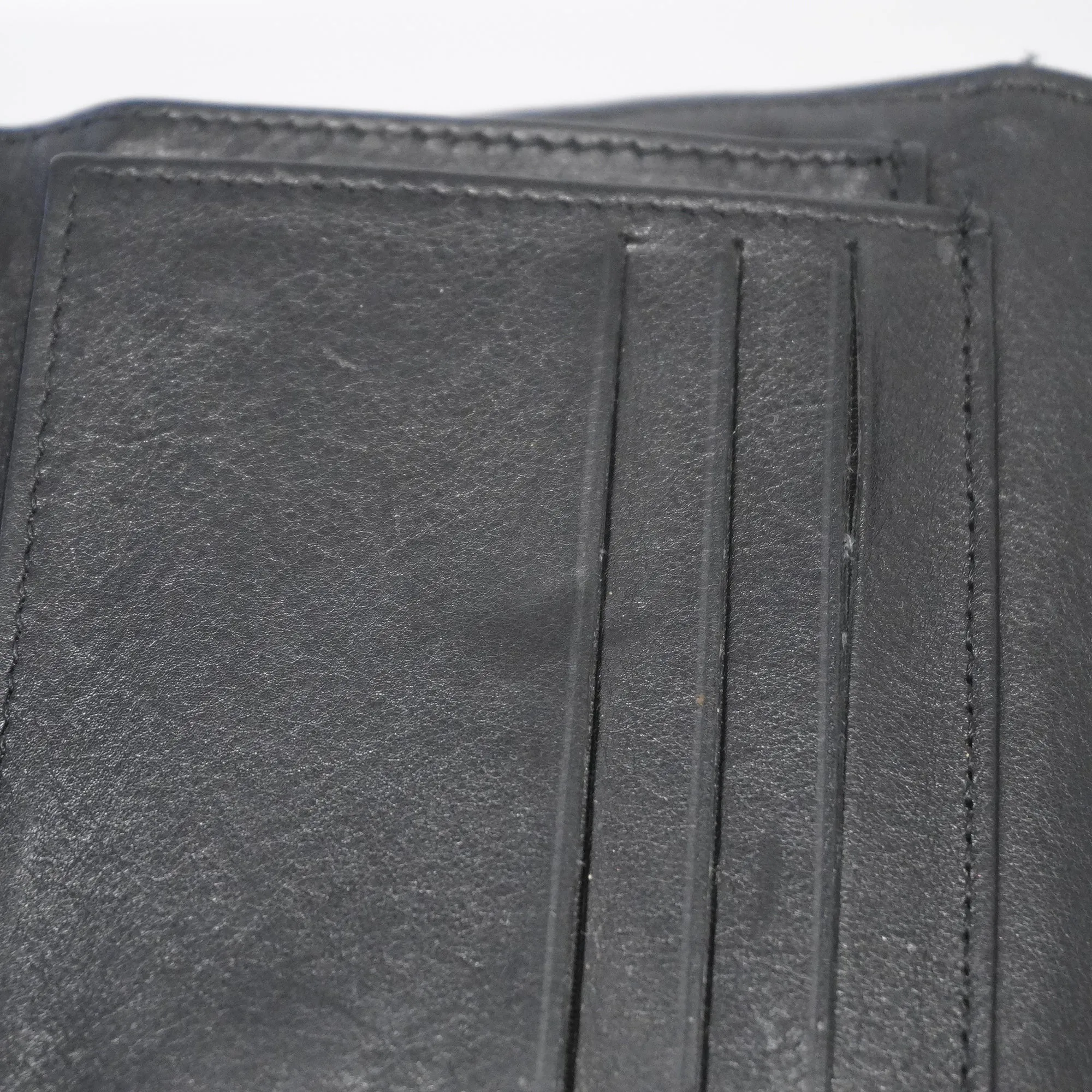 CHANEL   Matelasse Tri-fold Wallet Gold Hardware Lambskin Wallet Black