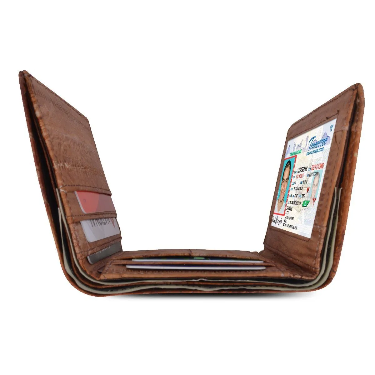 Eel Skin Trifold Wallet