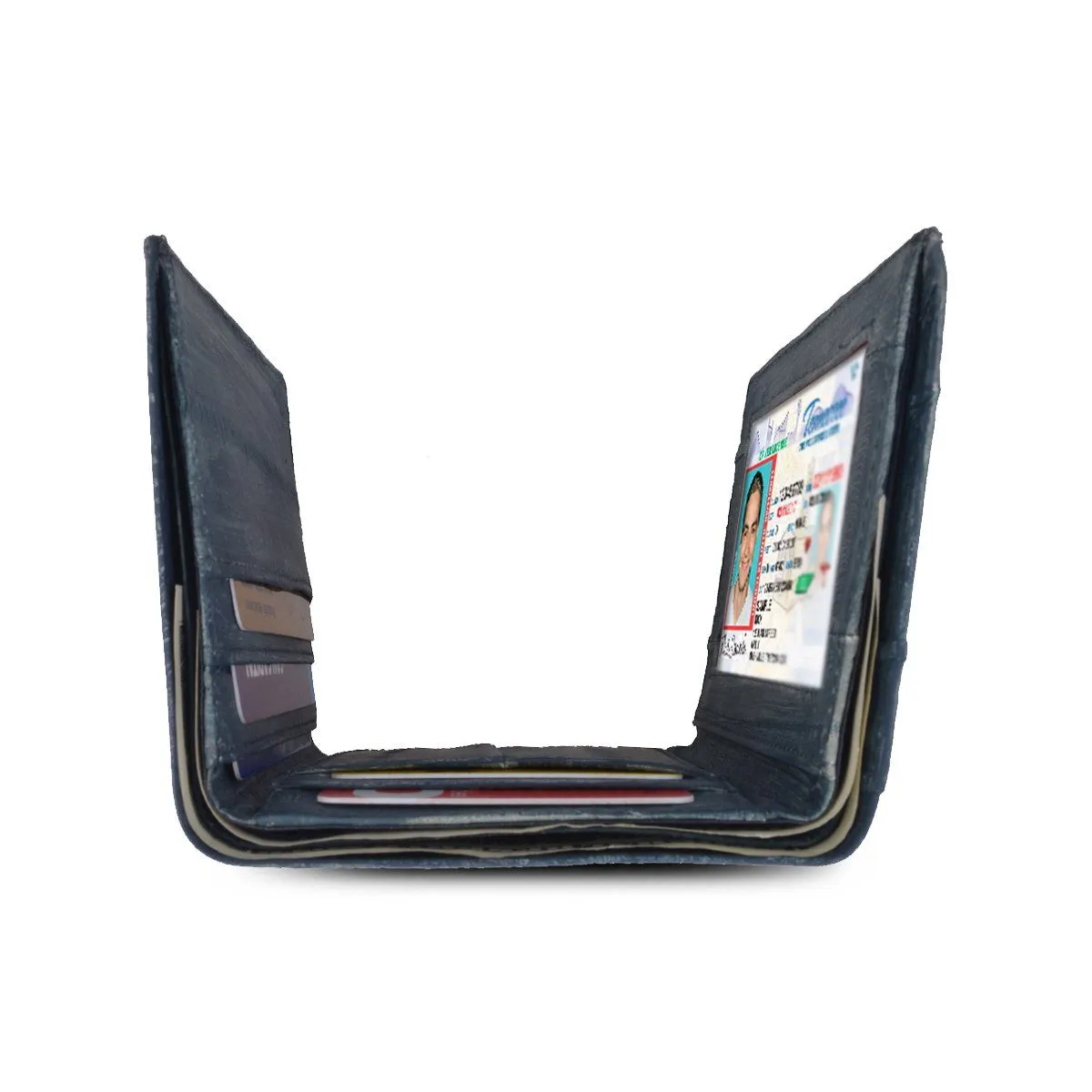 Eel Skin Trifold Wallet