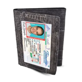 Eel Skin Trifold Wallet