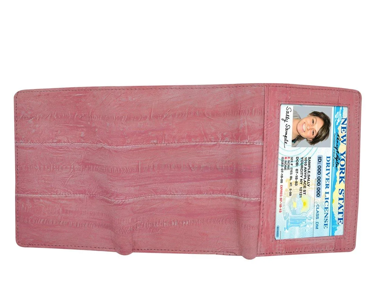 Eel Skin Trifold Wallet