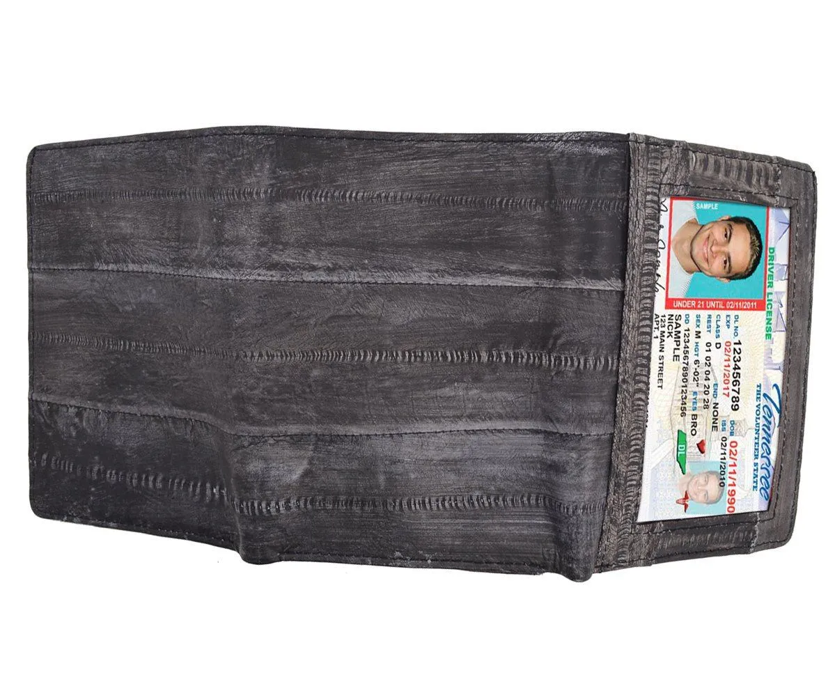 Eel Skin Trifold Wallet