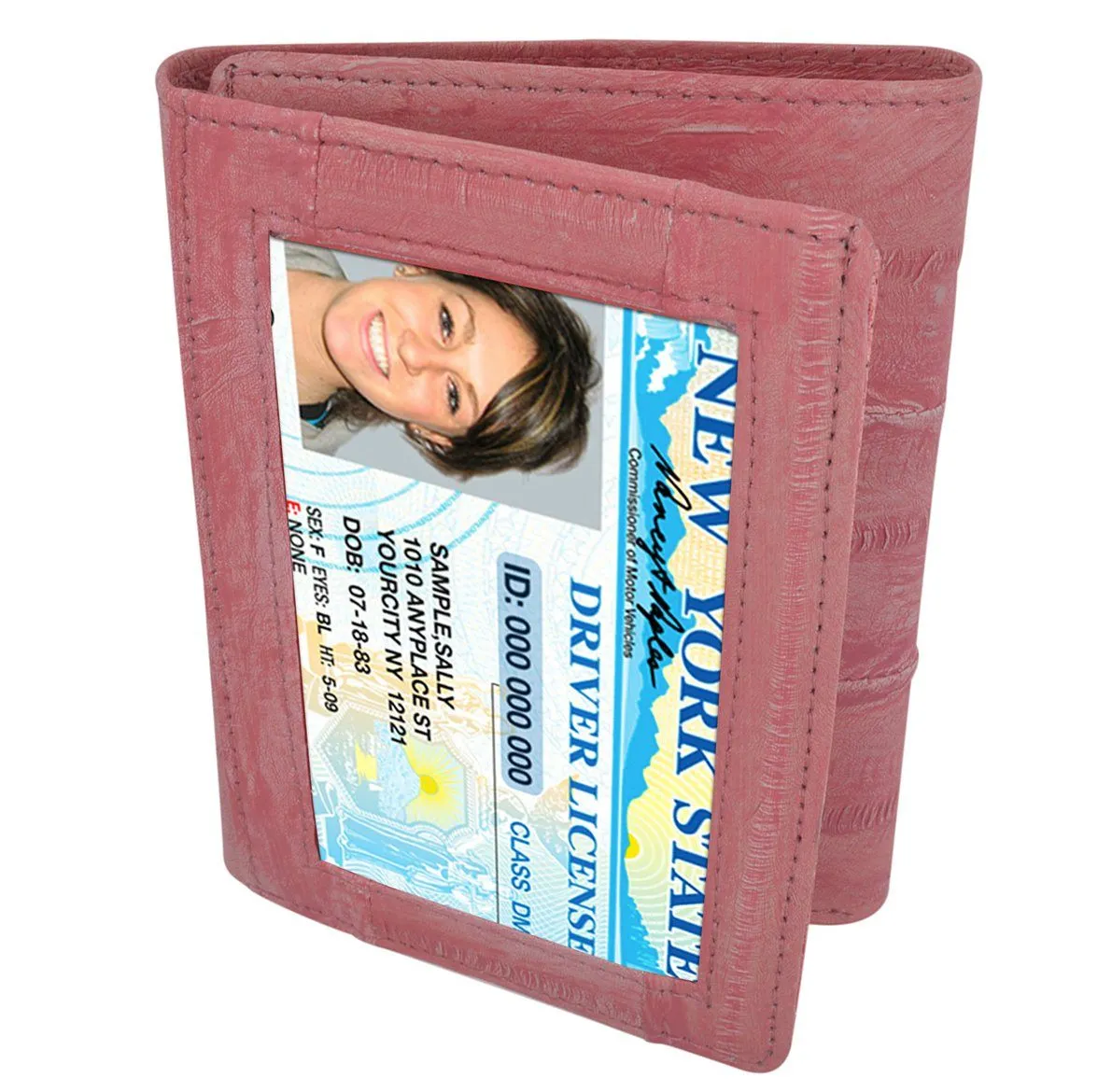 Eel Skin Trifold Wallet