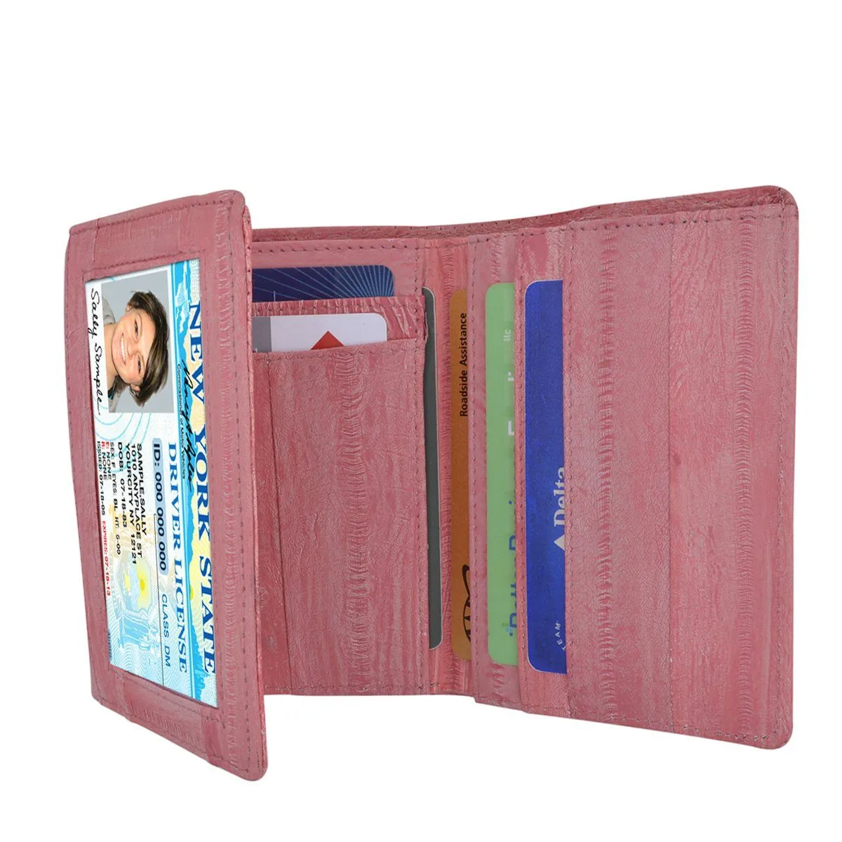 Eel Skin Trifold Wallet