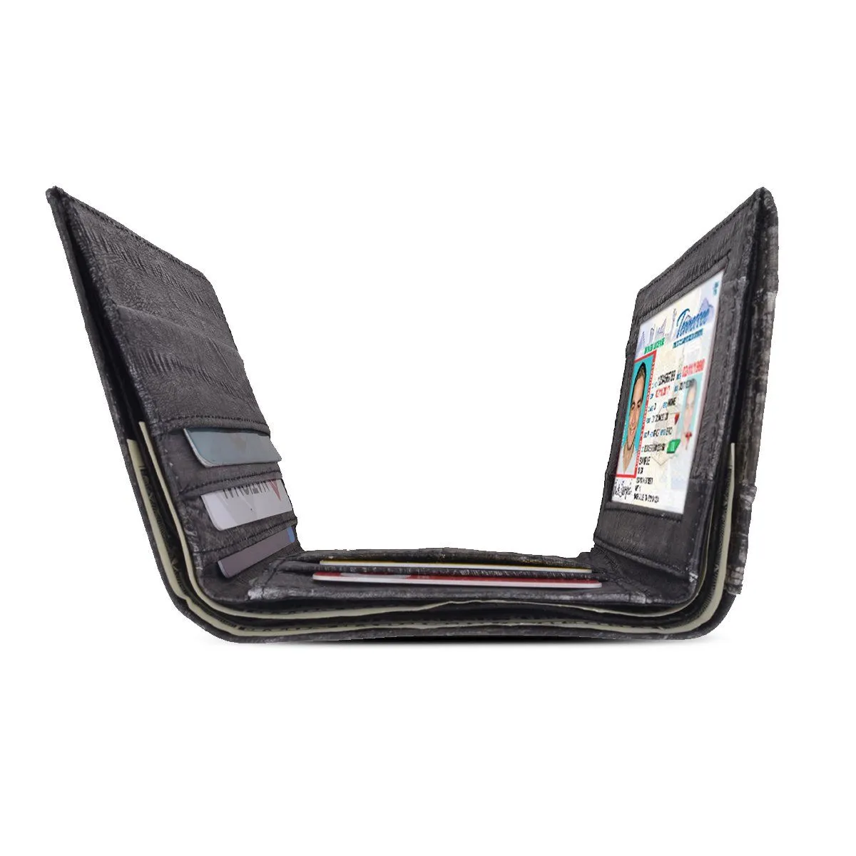Eel Skin Trifold Wallet