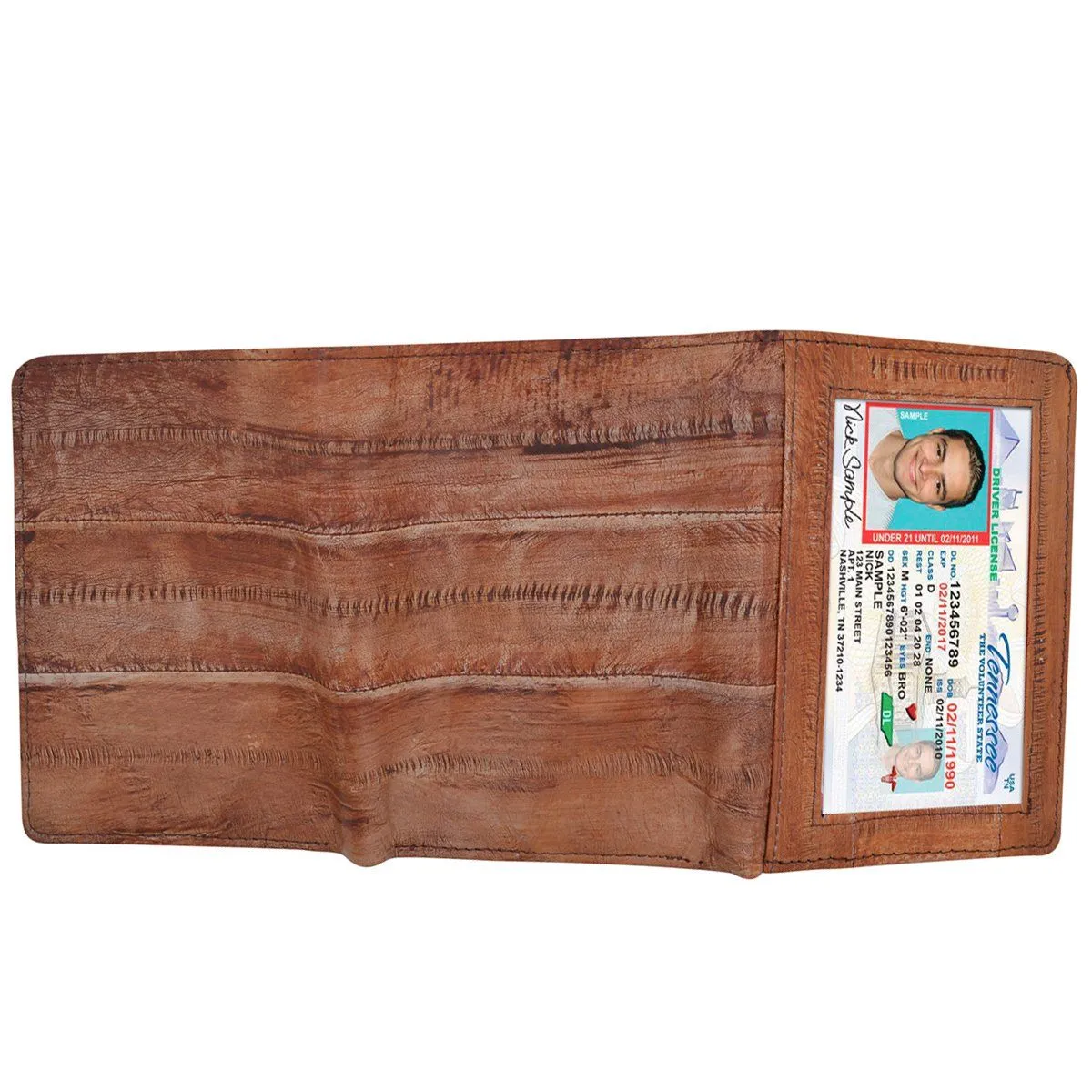 Eel Skin Trifold Wallet