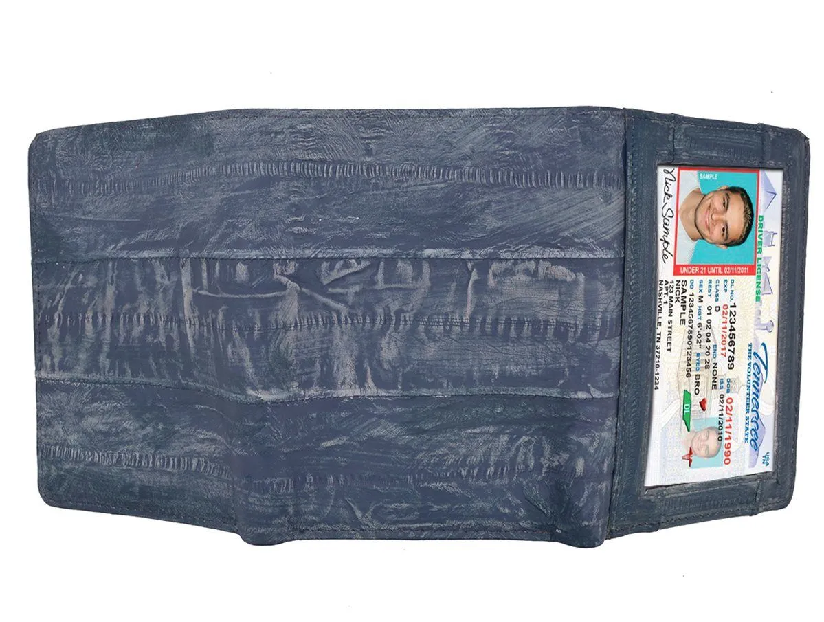 Eel Skin Trifold Wallet