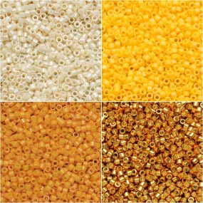 Exclusive Beadaholique Designer Palette, Miyuki Delica Seed Bead Mix, 11/0, 28.8g, Marigold Ombre