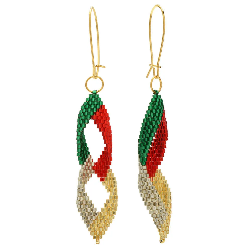 Exclusive Beadaholique Designer Palette, Miyuki Delica Seed Bead Mix, 11/0, Christmas Lights V2, 4 Color Set