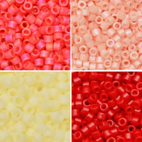 Exclusive Beadaholique Designer Palette, Miyuki Delica Seed Bead Mix, 11/0, Rose Garden (30 Grams)