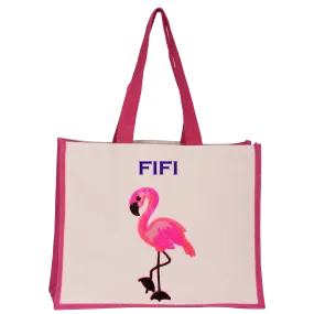 Flamingo Midi Tote Bag