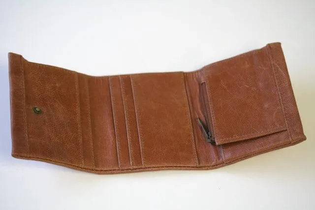 fold wallet - antique tan