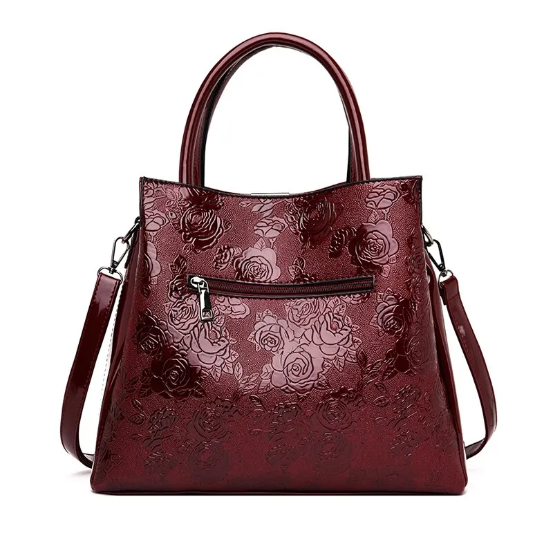 Hot Brand Luxury Handbags Women Bags Designer Rose Print Tote Bag Fashion Crossbody Bags For Women Travel Handbag Bolsa Feminina
