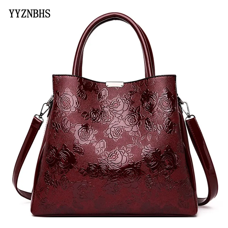 Hot Brand Luxury Handbags Women Bags Designer Rose Print Tote Bag Fashion Crossbody Bags For Women Travel Handbag Bolsa Feminina