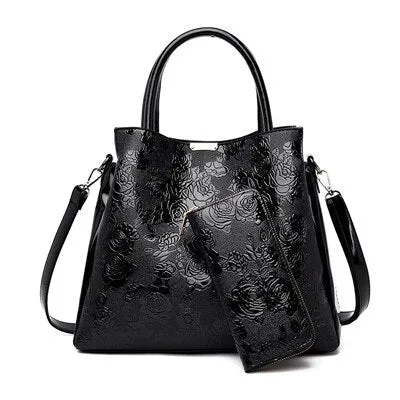 Hot Brand Luxury Handbags Women Bags Designer Rose Print Tote Bag Fashion Crossbody Bags For Women Travel Handbag Bolsa Feminina