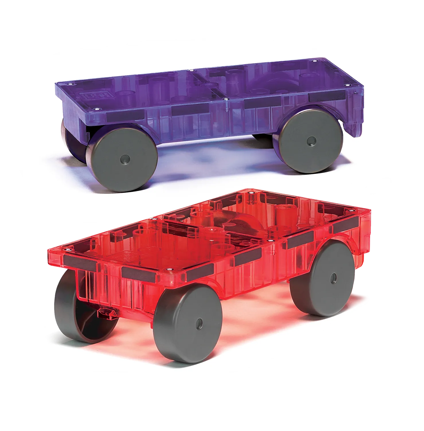 Magna-Tiles Cars 2-Piece Expansion Set: Purple & Red