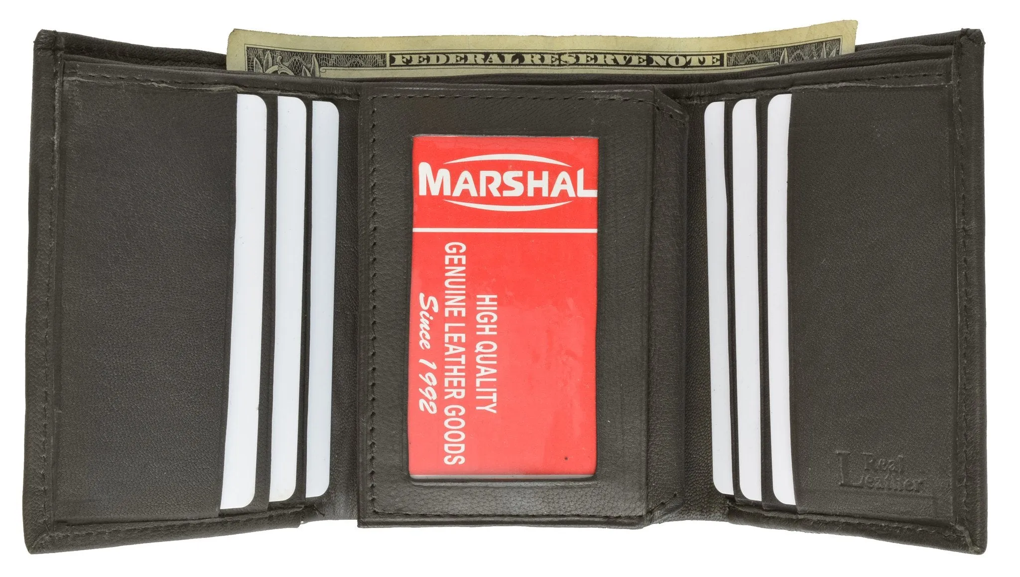 Men's Wallets genuine leather trifold wallet 1307