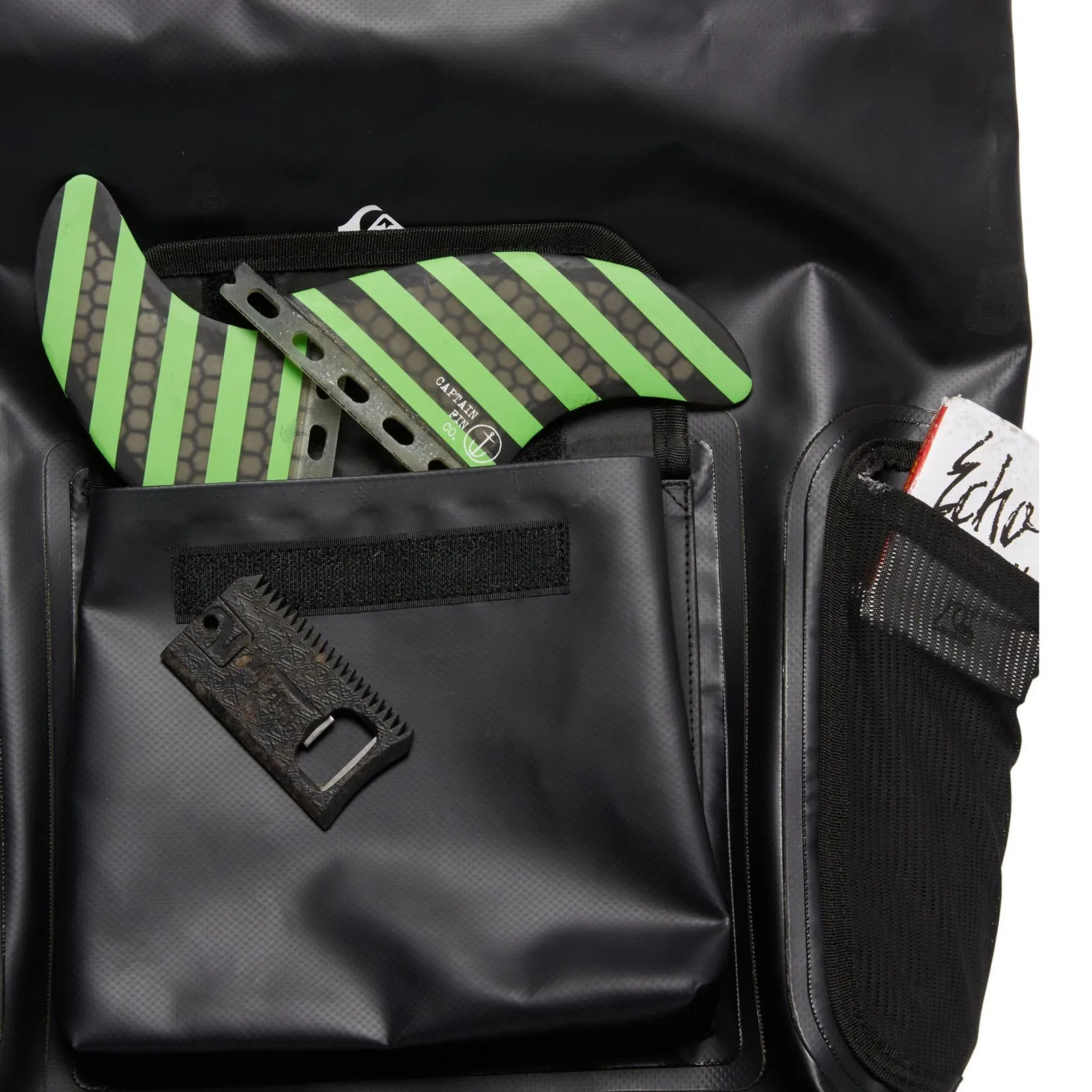 Quiksilver Sea Stash 20L Medium Roll Top Backpack - All Black