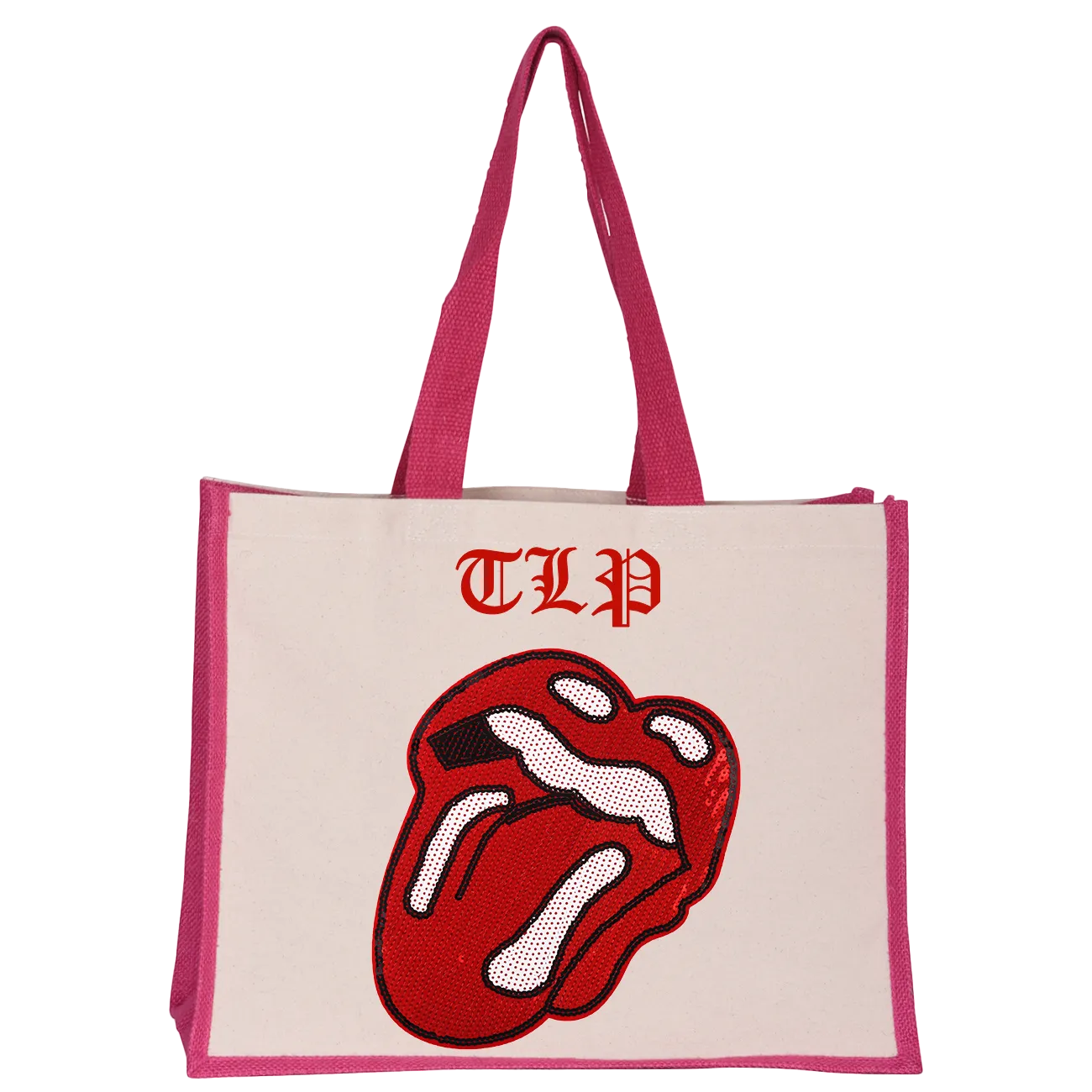 Rock'n'Roll Lips Midi Tote Bag