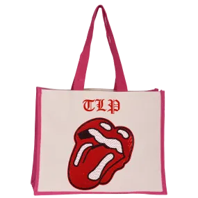 Rock'n'Roll Lips Midi Tote Bag