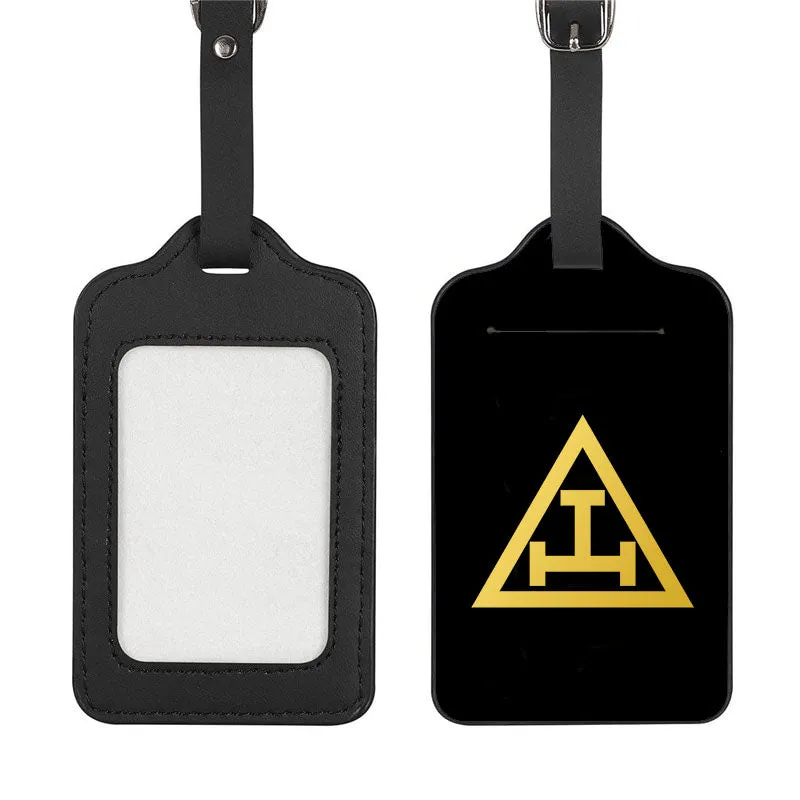 Royal Arch Chapter Luggage Tag - Black Leather