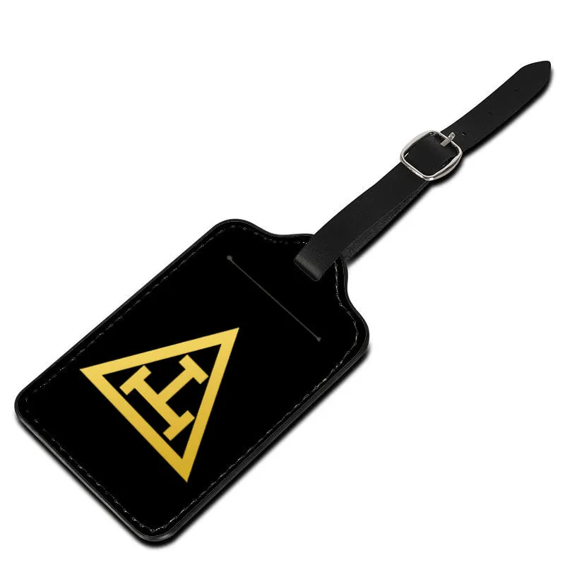 Royal Arch Chapter Luggage Tag - Black Leather