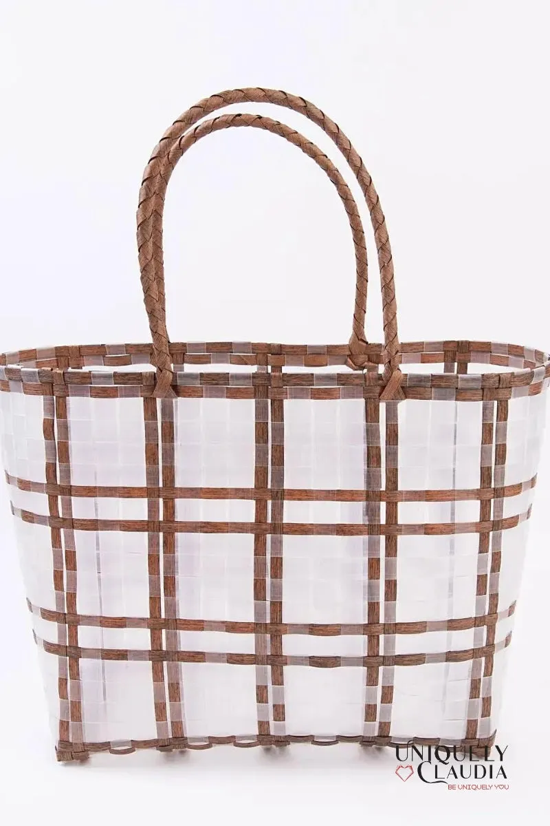 The Hamptons Tan Basket Beach Tote