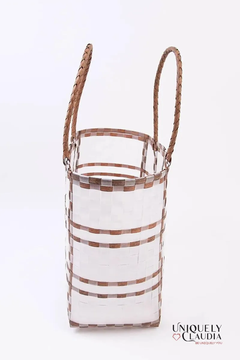 The Hamptons Tan Basket Beach Tote